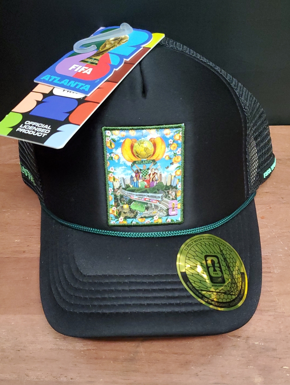 FIFA World Cup Soccer 2026 Atlanta Black Trucker Hat